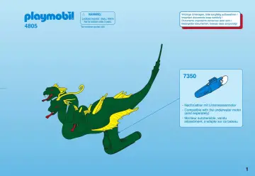 Bauanleitungen Playmobil 4805-A - Dreiköpfige Seeschlange (1)