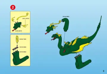 Bauanleitungen Playmobil 4805-A - Dreiköpfige Seeschlange (3)
