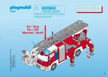 Bauanleitungen Playmobil 4820-A - Feuerwehr-Leiterfahrzeug (1)