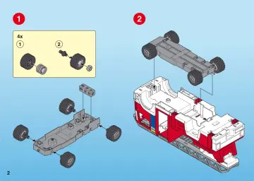 Bauanleitungen Playmobil 4820-A - Feuerwehr-Leiterfahrzeug (2)