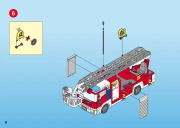 Bauanleitungen Playmobil 4820-A - Feuerwehr-Leiterfahrzeug (8)