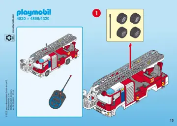 Notices de montage Playmobil 4820-A - Camion de pompiers grande échelle (13)