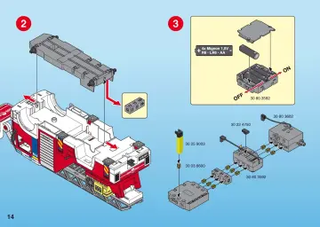 Notices de montage Playmobil 4820-A - Camion de pompiers grande échelle (14)