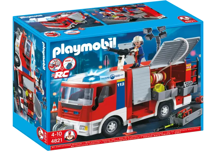 Playmobil 4821-A - Fourgon d`intervention de pompier - BOX