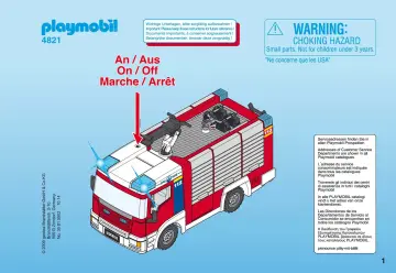 Bauanleitungen Playmobil 4821-A - Feuerwehr-Rüstfahrzeug (1)