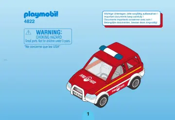 Notices de montage Playmobil 4822-A - Voiture de pompier (1)