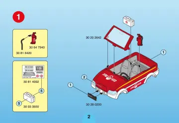 Notices de montage Playmobil 4822-A - Voiture de pompier (2)