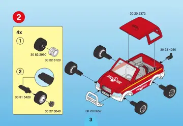 Notices de montage Playmobil 4822-A - Voiture de pompier (3)