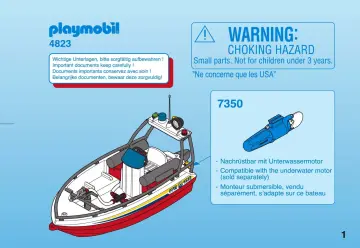 Notices de montage Playmobil 4823-A - Bateau de pompier (1)