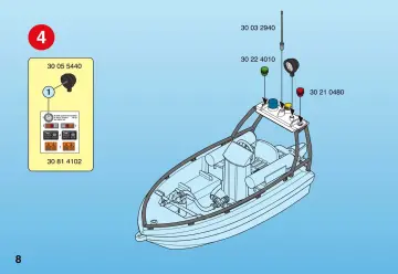 Notices de montage Playmobil 4823-A - Bateau de pompier (8)