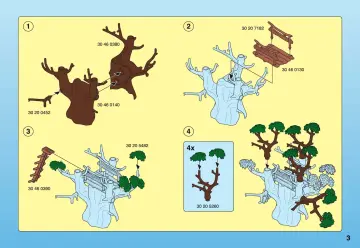 Notices de montage Playmobil 4827-A - Poste d'observation et animaux de la savane (3)