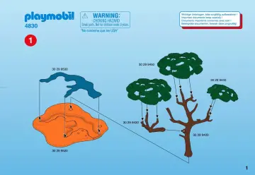 Bauanleitungen Playmobil 4830-A - Löwenfamilie mit Affenbaum (1)