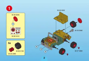 Notices de montage Playmobil 4832-A - Véhicule de safari avec rhinocéros (2)