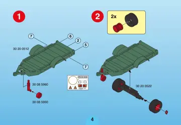 Notices de montage Playmobil 4832-A - Véhicule de safari avec rhinocéros (4)