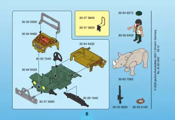 Bauanleitungen Playmobil 4832-A - Rangerfahrzeug mit Nashorn (6)