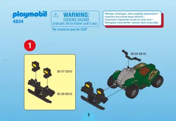 Bauanleitungen Playmobil 4834-A - Wilderer Quadgespann (1)