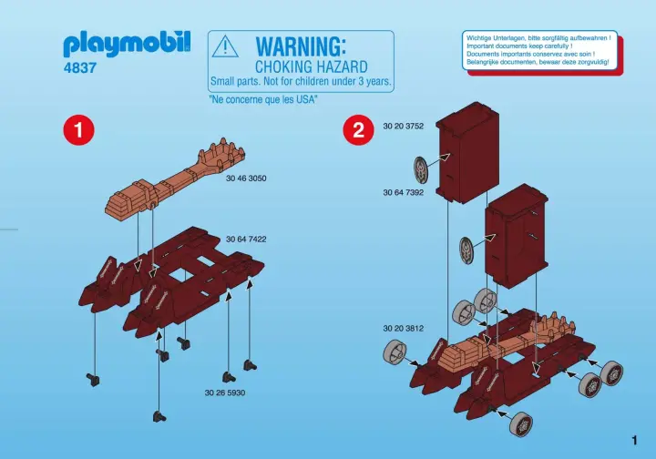 Bauanleitungen Playmobil 4837-A - Riesenschleuder mit Gefangenenzelle (1)
