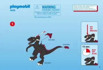 Notices de montage Playmobil 4838-A - Dragon avec flamme lumineuse (1)