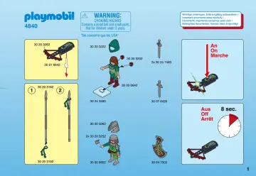 Bauanleitungen Playmobil 4840-A - Drachenkatapult (1)