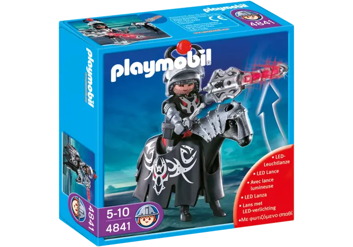 Playmobil 4841-A - Cavalier Dragon Rouge avec lance lumineuse - BOX