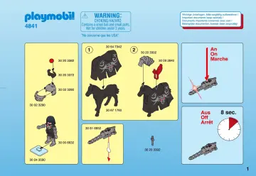Bauanleitungen Playmobil 4841-A - Drachenreiter mit LED-Leuchtlanze (1)
