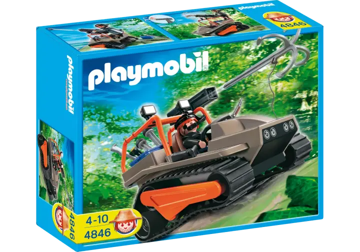 Playmobil 4846-A - Véhicule à chenille et brigand - BOX