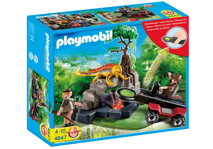 Playmobil 4847-A - Détecteur de métaux avec chasseurs de trésors - BOX