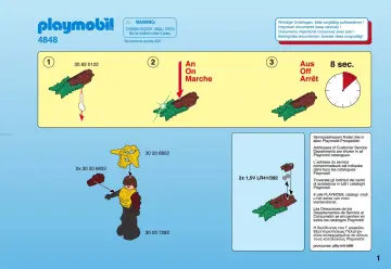 Notices de montage Playmobil 4848-A - Gardien du temple avec arme lumineuse verte (1)