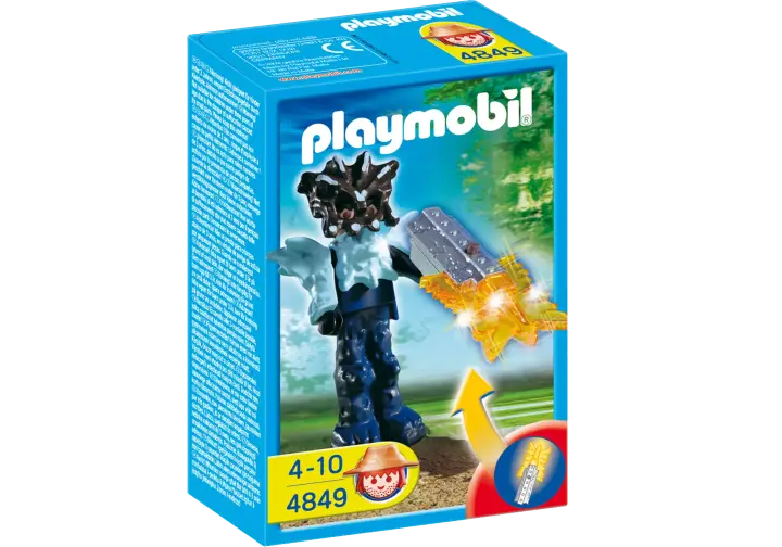 Playmobil 4849-A - Gardien du temple avec arme lumineuse orange - BOX