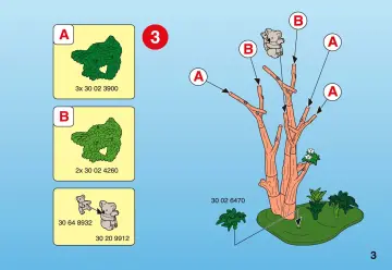 Bauanleitungen Playmobil 4854-A - Koala-Baum mit Känguru (3)