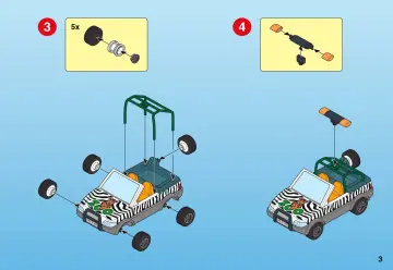 Bauanleitungen Playmobil 4855-A - Zoo-Fahrzeug mit Anhänger (3)