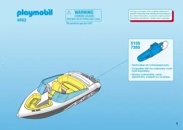 Bauanleitungen Playmobil 4862-A - Schnittiges Sportboot (1)