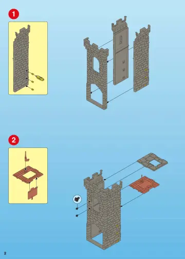 Notices de montage Playmobil 4865-A - Château-fort des chevaliers du Lion (2)