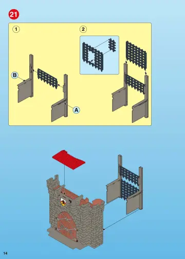 Bauanleitungen Playmobil 4865-A - Große Löwenritterburg (14)