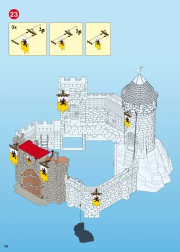 Notices de montage Playmobil 4865-A - Château-fort des chevaliers du Lion (16)