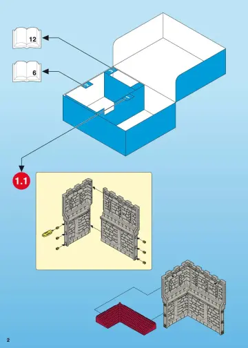 Notices de montage Playmobil 4866-A - Forteresse des chevaliers du Faucon (2)