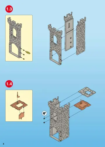 Notices de montage Playmobil 4866-A - Forteresse des chevaliers du Faucon (4)