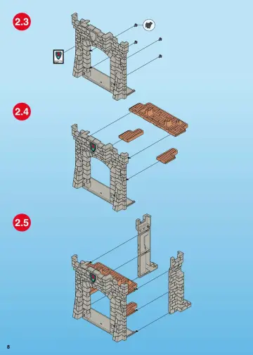 Notices de montage Playmobil 4866-A - Forteresse des chevaliers du Faucon (8)