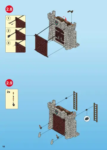 Notices de montage Playmobil 4866-A - Forteresse des chevaliers du Faucon (10)