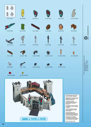 Notices de montage Playmobil 4866-A - Forteresse des chevaliers du Faucon (16)