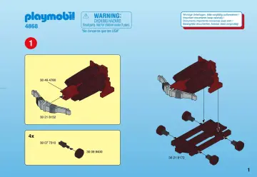 Bauanleitungen Playmobil 4868-A - Sechsfach-Balliste mit Raubrittern (1)