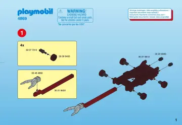 Notices de montage Playmobil 4869-A - Chariot d`assaut des chevaliers du Faucon (1)