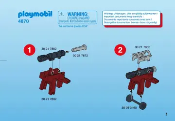 Bauanleitungen Playmobil 4870-A - Kanonier der Löwenritter (1)