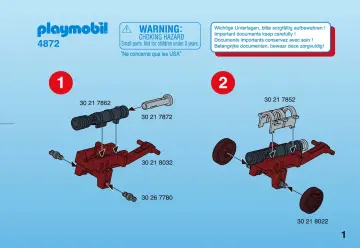 Bauanleitungen Playmobil 4872-A - Raubritter mit Geschütz (1)