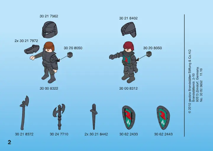 Notices de montage Playmobil 4873-A - Chevaliers du Faucon (1)