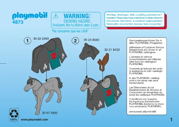 Notices de montage Playmobil 4873-A - Chevaliers du Faucon (2)