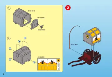 Notices de montage Playmobil 4874-A - Convoi et trésor des chevaliers du Lion (2)