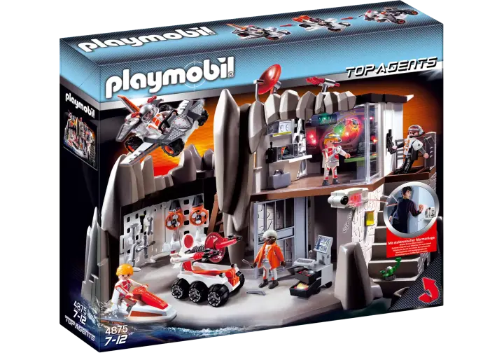 Playmobil 4875-A - Agenten-Hauptquartier mit Alarmanlage - BOX