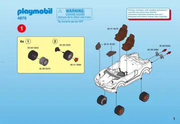 Notices de montage Playmobil 4876-A - Voiture des Agents Secrets (1)