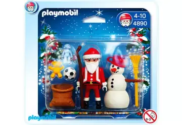 Playmobil 4890-A - Père Noël et bonhomme de neige